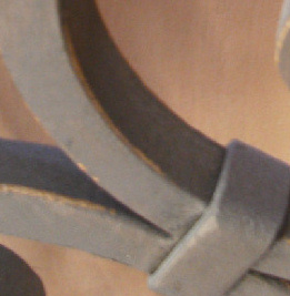bronze metallic with gold leaf edge finish