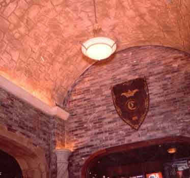 Faux Brick and Stone Ceiling